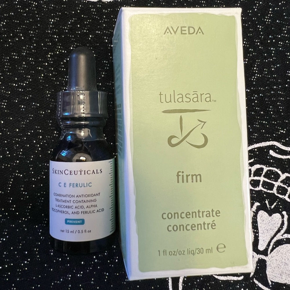BNIB Serum Bundle! skinceuticals C E Feeulic AND AVEDA Firm Concentrate